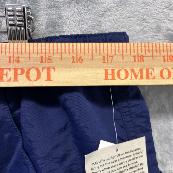 Kavu Shorts Mens Large Blue Big Eddy Belted Nylon Gorpcore Hiking Lightweight - Picture 5 of 10